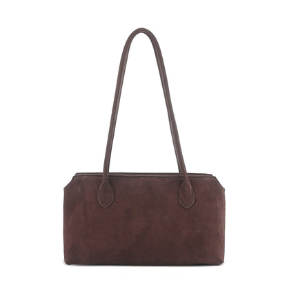 Leather Tote Large Capacity Underarm Bag Cowhide Handbag Women