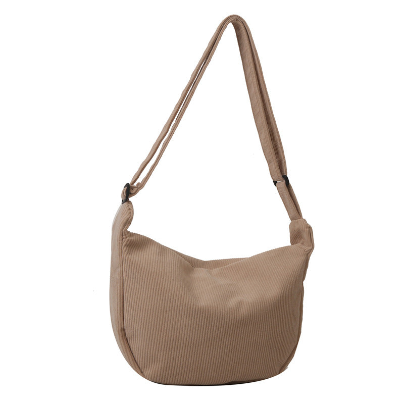 corduroy idle style all match artistic one shoulder messenger bag student casual female simple