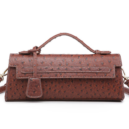 cute ostrich grain crossbody shoulder bag
