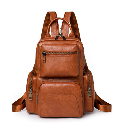 womens backpack pu travel lady retro