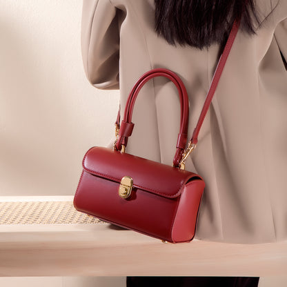 Women's Fashionable Red Retro Shoulder Messenger Bag