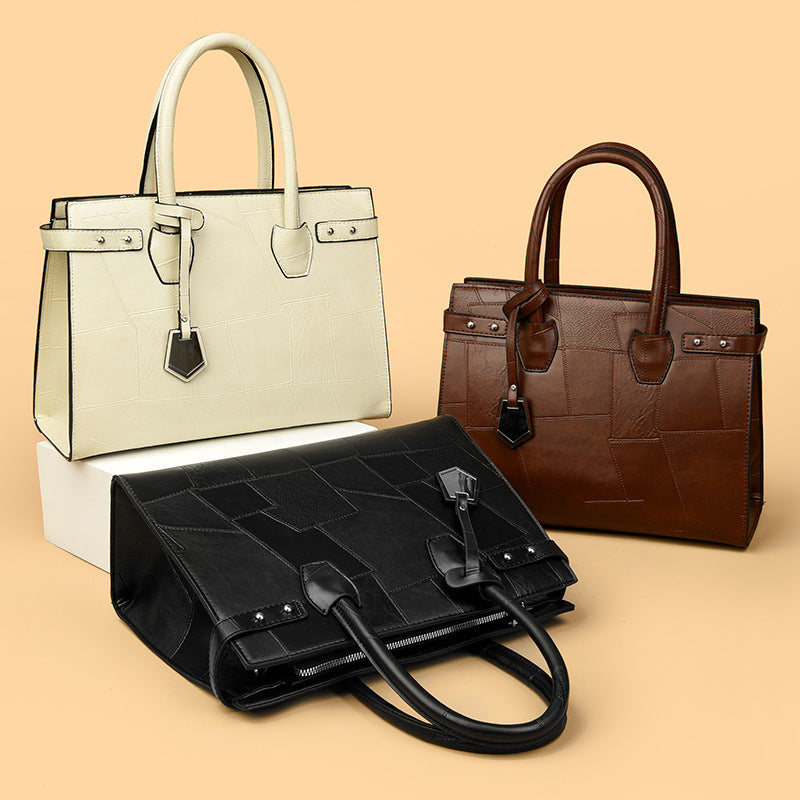 new solid color zip one shoulder crossbody bag