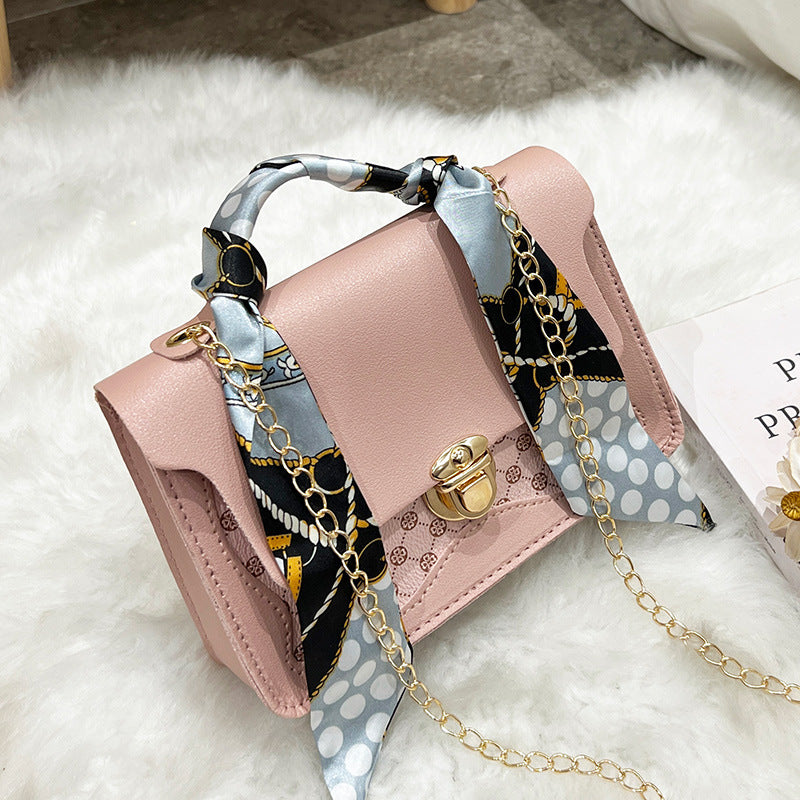 fashion small square bag vintage print ladies