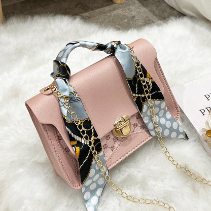 fashion small square bag vintage print ladies