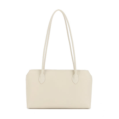 Leather Tote Large Capacity Underarm Bag Cowhide Handbag Women