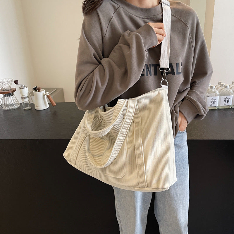 Fashion Personality Large Capacity Corduroy Bag Women