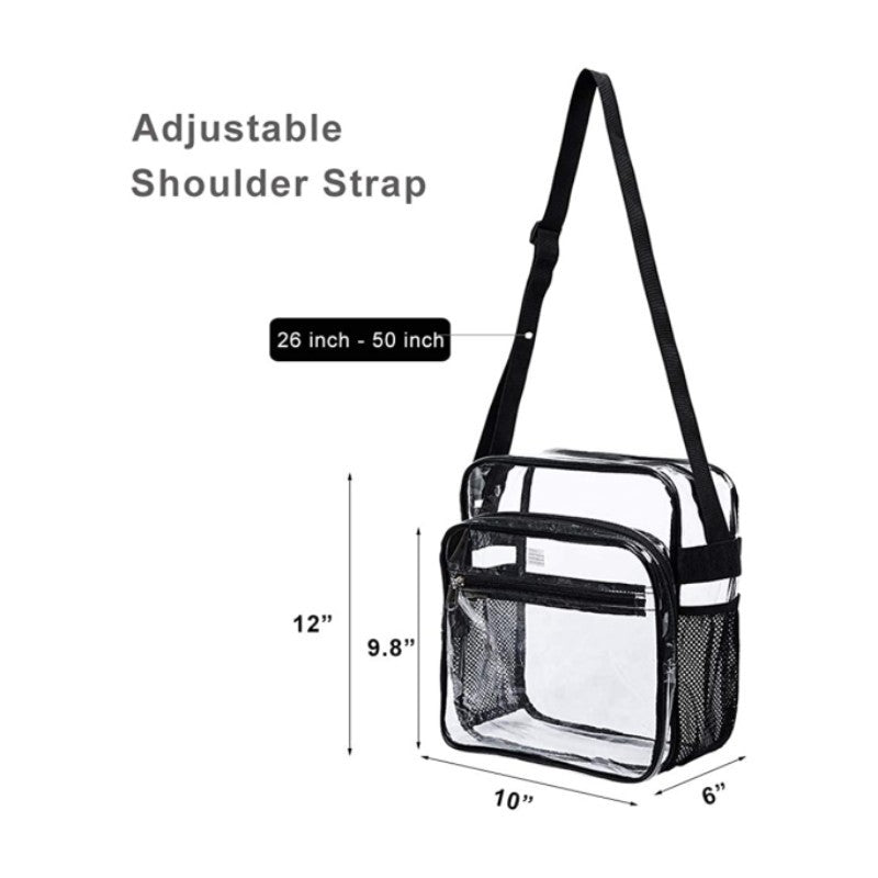 pvc transparent cross body crossbody travel portable bag