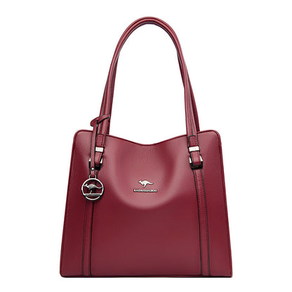 Kangaroo Leather Large Capacity Fashion Soft Leather Shoulder Bag