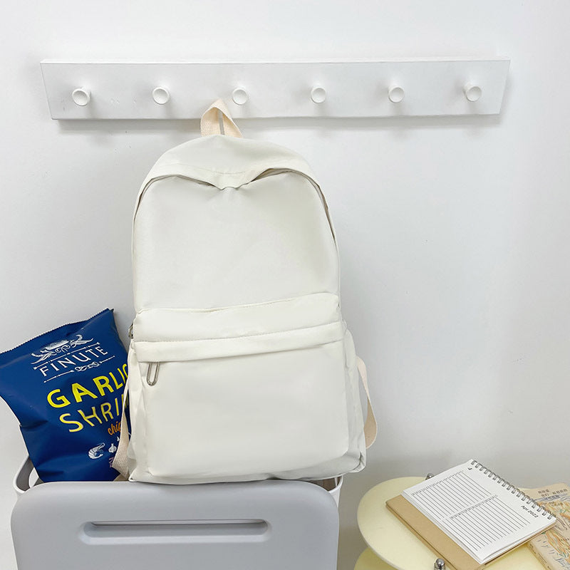 Large-capacity Backpack Simple Solid Color Casual