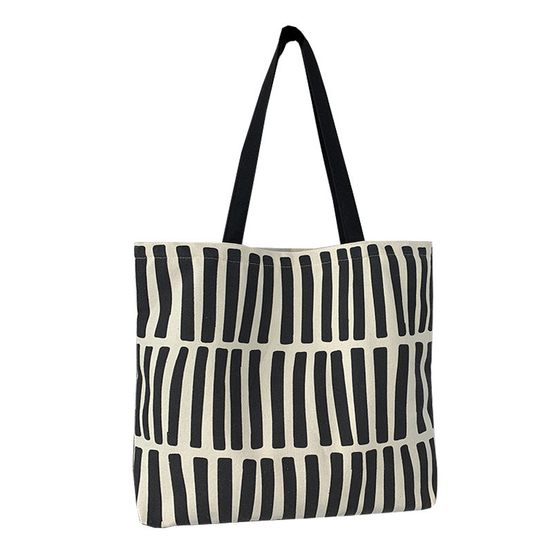 simple design canvas bag female zipper