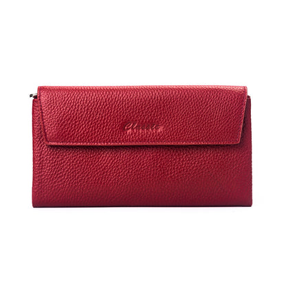 first layer cowhide hand held long high grade leather wallet