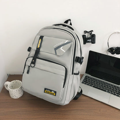 retro contrast color mens travel backpack
