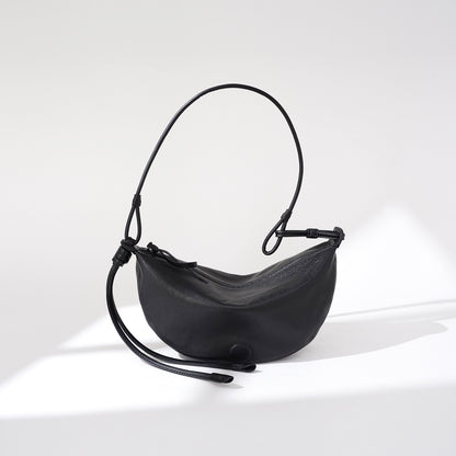 Half Moon Dumpling Sheepskin Retro Shoulder Messenger Bag