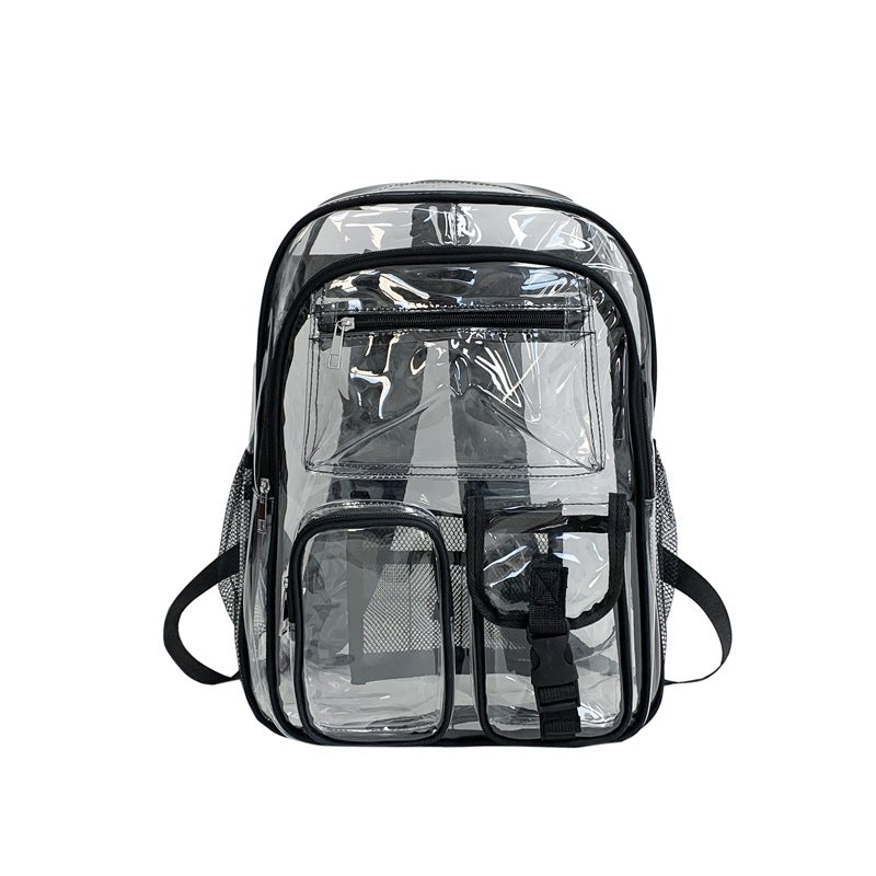 transparent backpack pvc large capacity student schoolbag