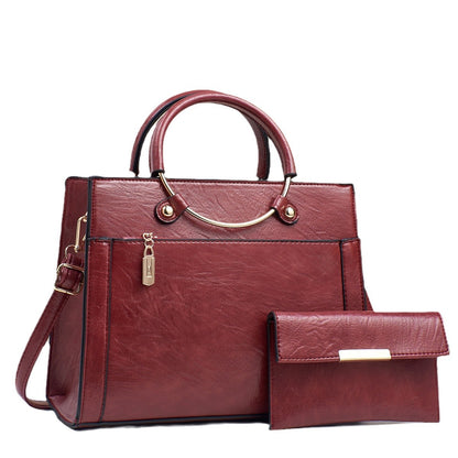 large capacity bag womens special interest design handbag two piece set