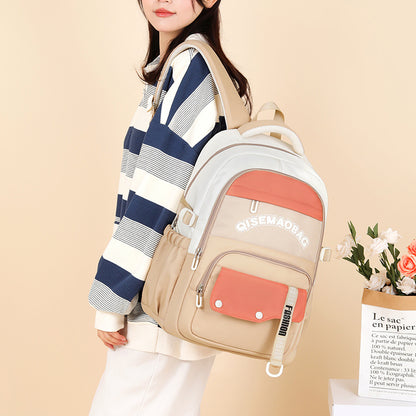 Fashion Color Contrast Leisure Travel Backpack