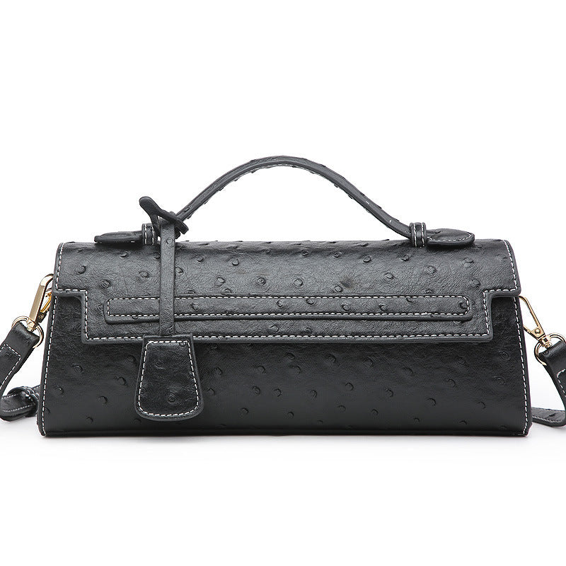 cute ostrich grain crossbody shoulder bag