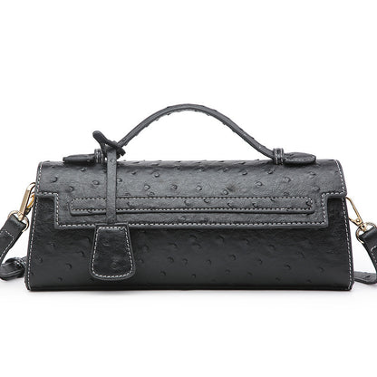 cute ostrich grain crossbody shoulder bag