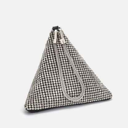 Diamond Shiny Wrist Bag Triangle