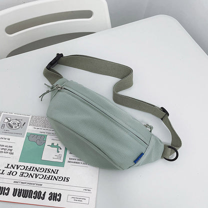 pure color all matching outdoor pocket new shoulder bag