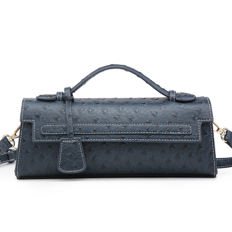 cute ostrich grain crossbody shoulder bag