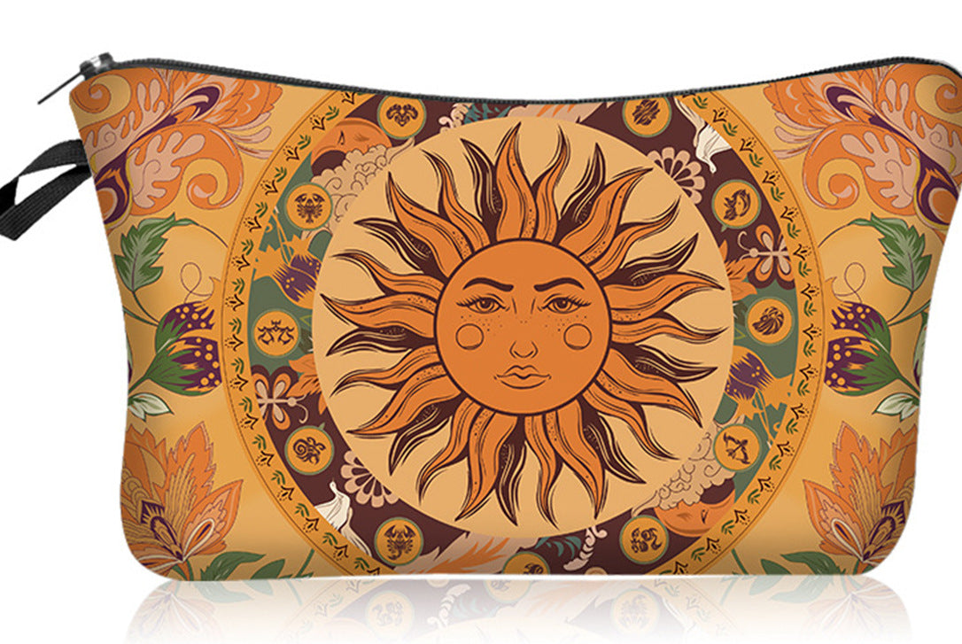 sunflower pattern european and american cosmetic bag