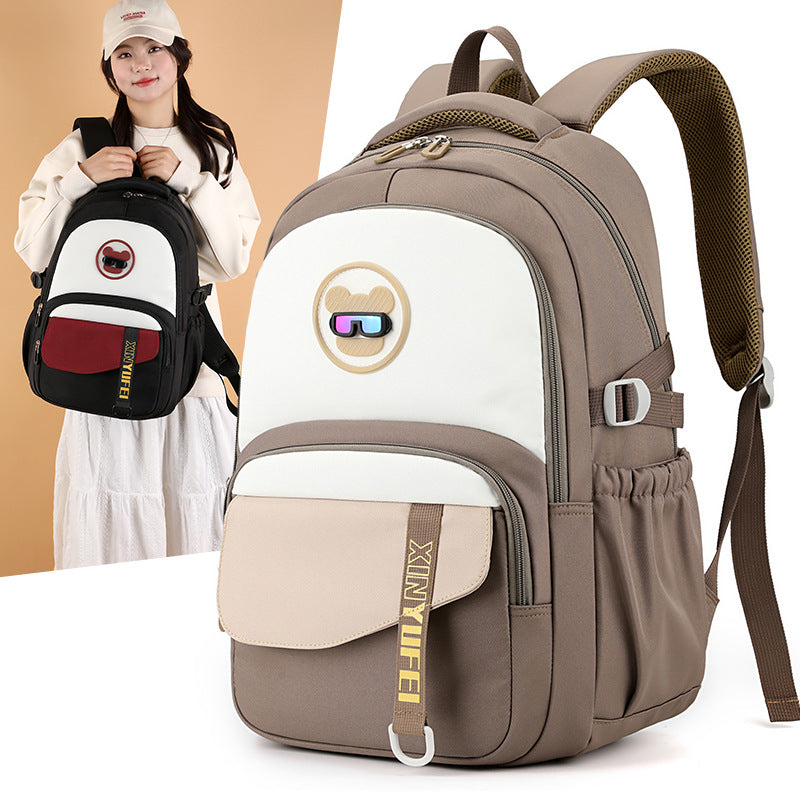 New Girls' Portable Burden Alleviation Good-looking Backpack