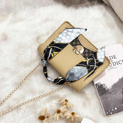 fashion small square bag vintage print ladies