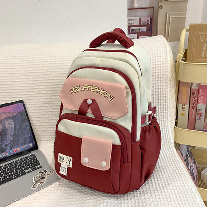 New High School And College Student Schoolbag Spine Protection Large Capacity