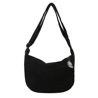 corduroy idle style all match artistic one shoulder messenger bag student casual female simple