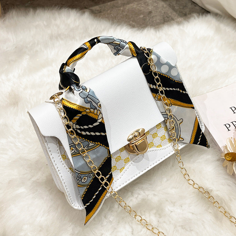 fashion small square bag vintage print ladies