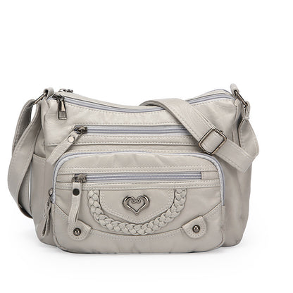 womens fashion shoulder large capacity multi pocket messenger bag