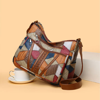 large capacity splicing work commuting multi pocket crossbody cross body bag