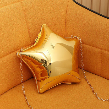 five pointed star dinner thick chain messenger bag for women