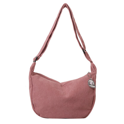 corduroy idle style all match artistic one shoulder messenger bag student casual female simple