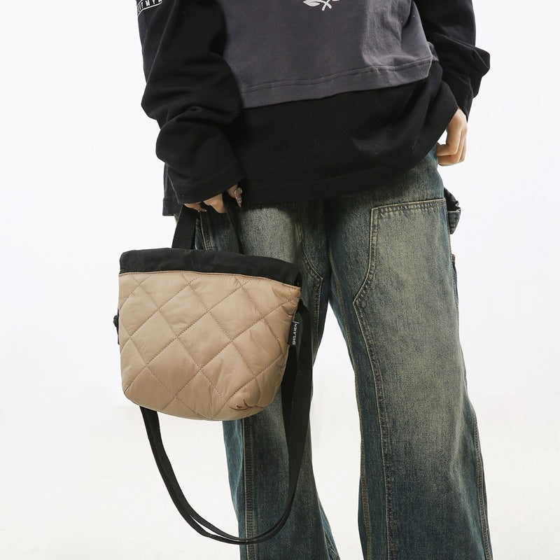 casual bag girls crossbody bag all match advanced sentong qin diamond quilted handbag
