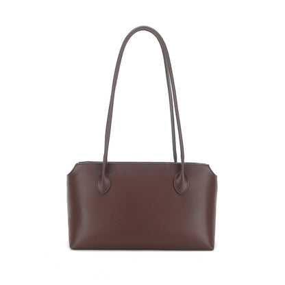 Leather Tote Large Capacity Underarm Bag Cowhide Handbag Women
