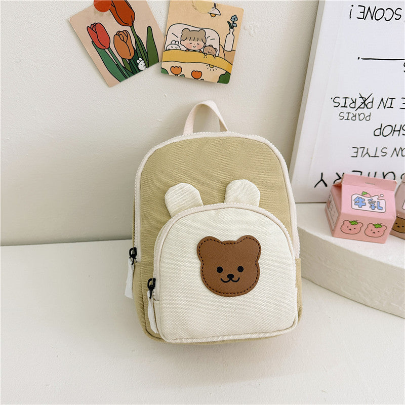 children backpack cartoon bunny girls color matching shoulders