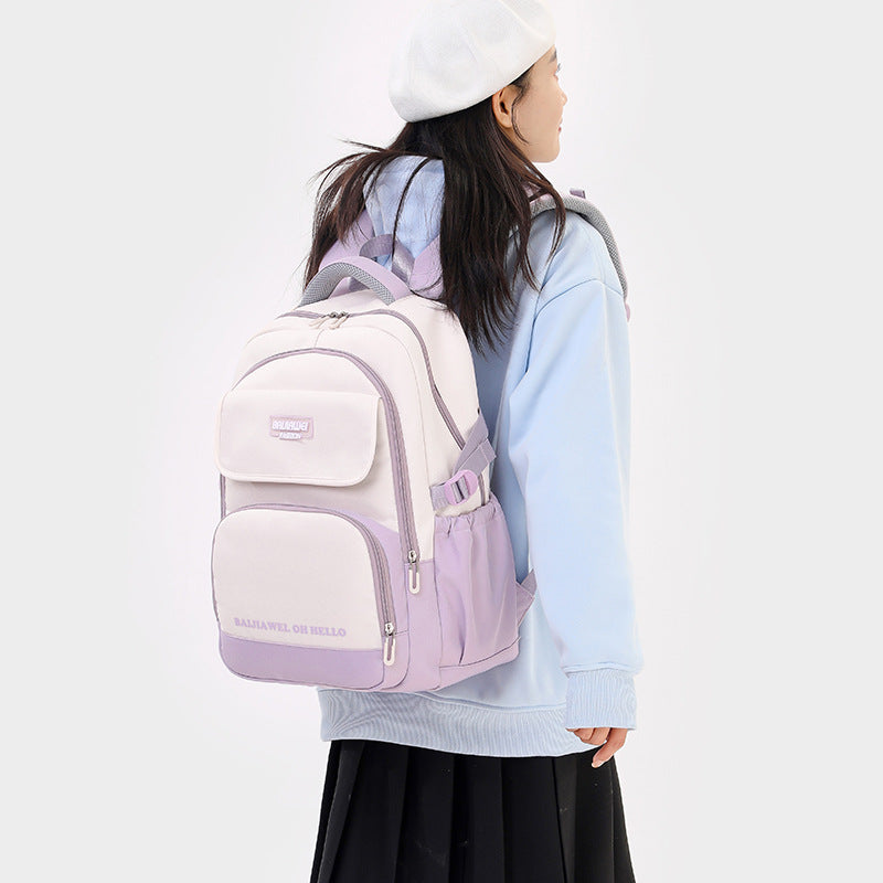 New Junior High School Backpack Girls Super Light