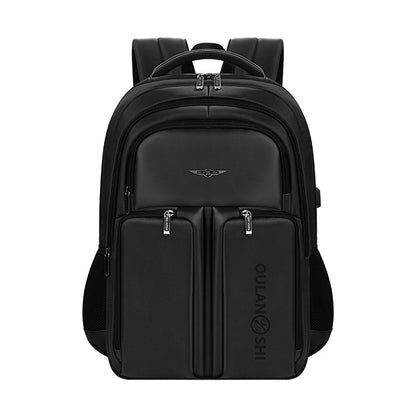 double layer large capacity backpack nylon stitching