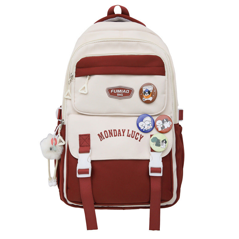 junior high school student simple all match travel backpack