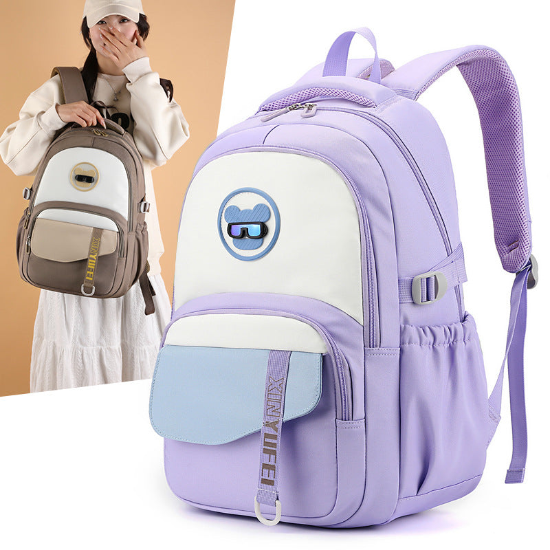 New Girls' Portable Burden Alleviation Good-looking Backpack
