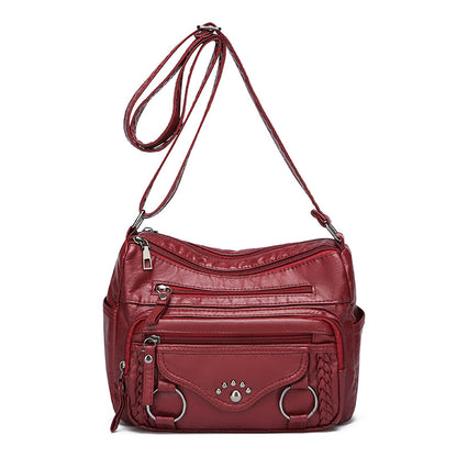 new mother bag pu soft leather advanced sense