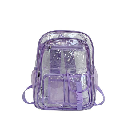 transparent backpack pvc large capacity student schoolbag