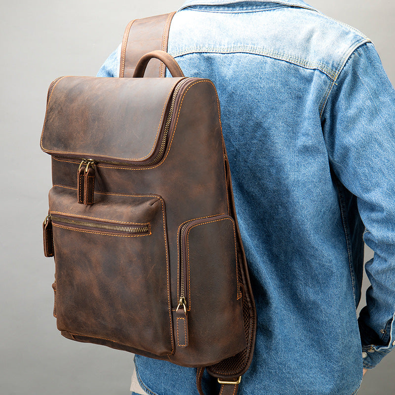 vintage backpack mens outdoor leisure travel