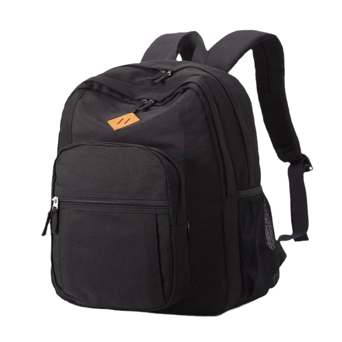 large capacity black wear resistant stain resistant casual and lightweight schoolbag