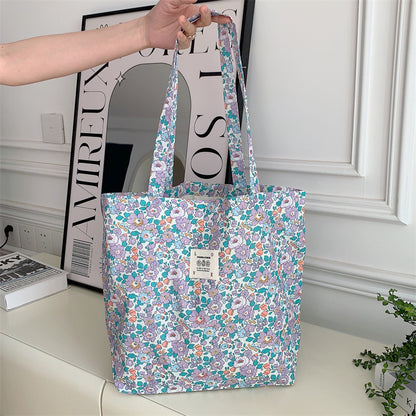 Tote Large Capacity Fashion Floral Canvas Shoulder Bag