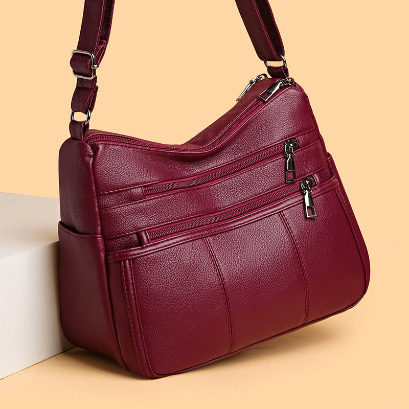 multi compartment shoulder commuter crossbody bag
