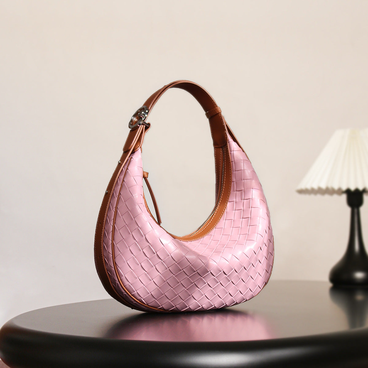 design niche genuine leather bag womens woven