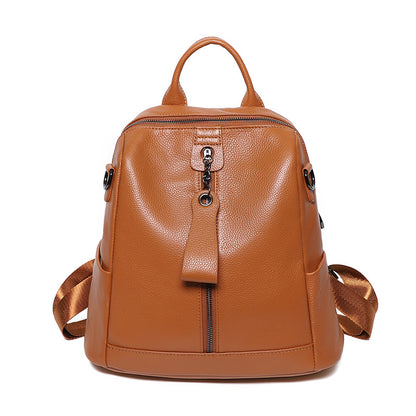 leather backpack womens backpack first layer cowhide